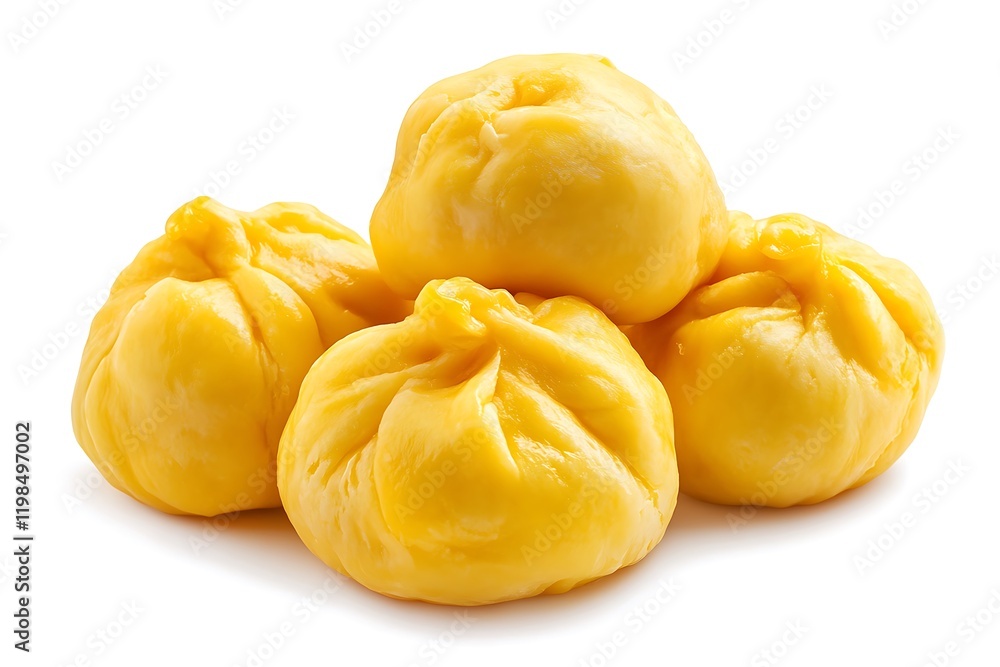Close-up of Fresh, Golden-Yellow Jackfruit Balls Close-up of Fresh, Golden-Yellow Jackfruit Balls