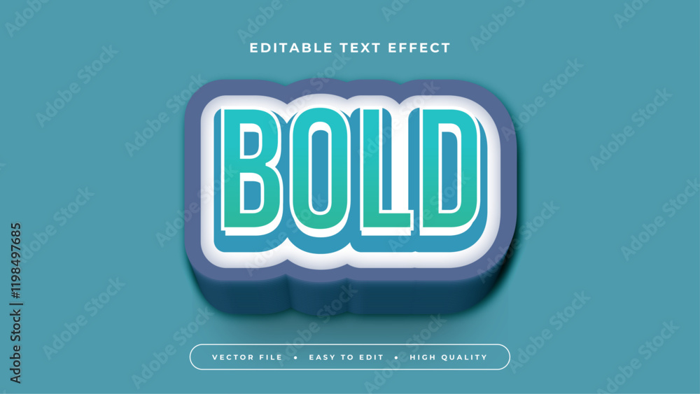 Obraz premium bold editable text effect 3d gradient typography design