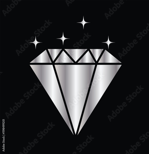 realistic diamond icon . vector illustration eps 10.