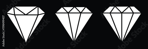 set of diamond icon . vector illustration eps 10. diamond icon for web page, 