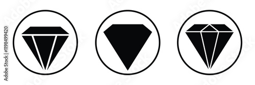 set of diamond icon . vector illustration eps 10. diamond icon for web page, 