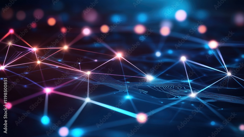 Fototapeta premium Abstract Network Connections: Digital Universe