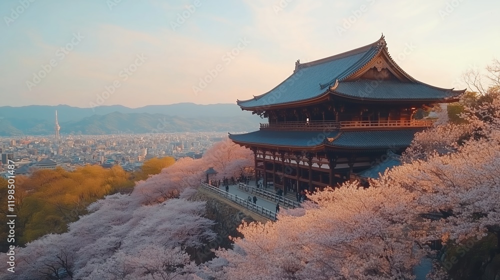 Fototapeta premium Cherry blossoms in Kyoto City, Japan
