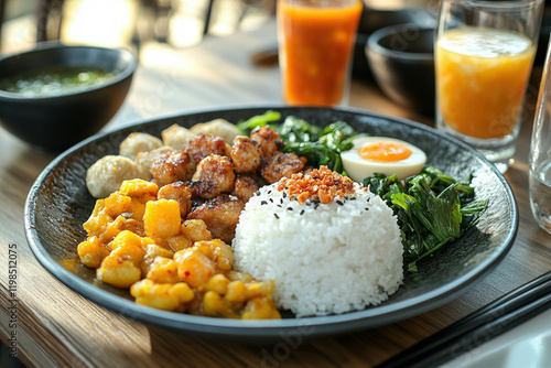 Asiatic Food, Served On A T...
