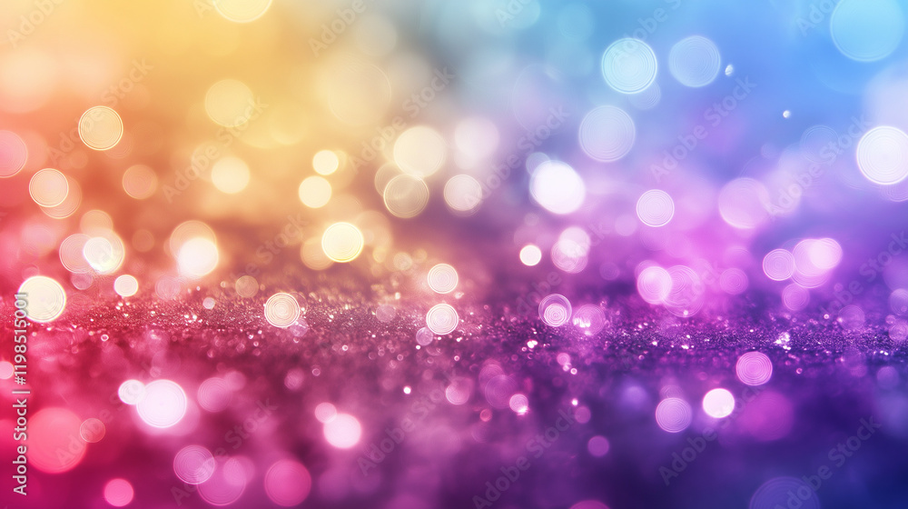 Dreamy Holographic Rainbow Light Refraction Texture with Abstract Soft Bokeh Dreamy Holographic Rainbow Light Refraction Texture with Abstract Soft Bokeh