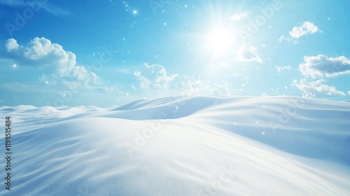Wallpaper Mural Ethereal Snowscape with Brilliant Sun and Sparkling Sky, a Dreamlike White Landscape Torontodigital.ca
