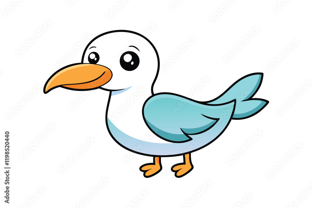 Obraz premium albatross cartoon coloring page