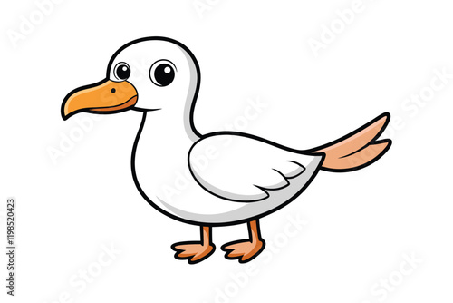 albatross cartoon coloring page