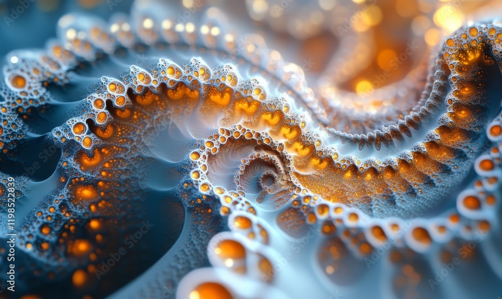 Fractal Geometry creating ever-changing complex designs, Generative AI Fractal Geometry creating ever-changing complex designs, Generative AI