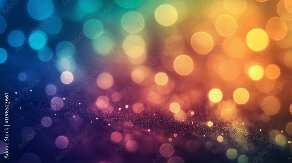 Dreamy Holographic Rainbow Light Refraction Texture with Abstract Soft Bokeh Dreamy Holographic Rainbow Light Refraction Texture with Abstract Soft Bokeh