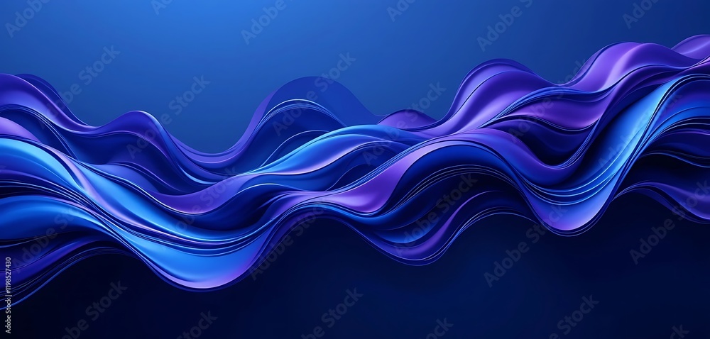 Fototapeta premium Abstract Blue Purple Wave Abstract Background Design