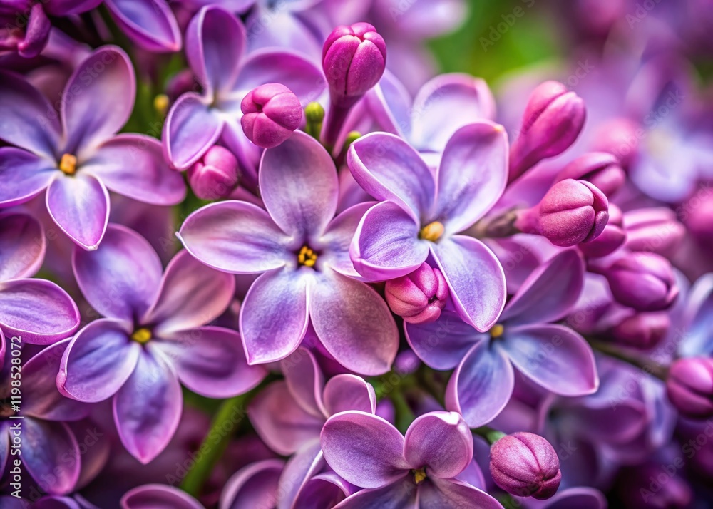 Close-Up Lilac Blossoms: Delicate Purple Spring Flowers Close-Up Lilac Blossoms: Delicate Purple Spring Flowers