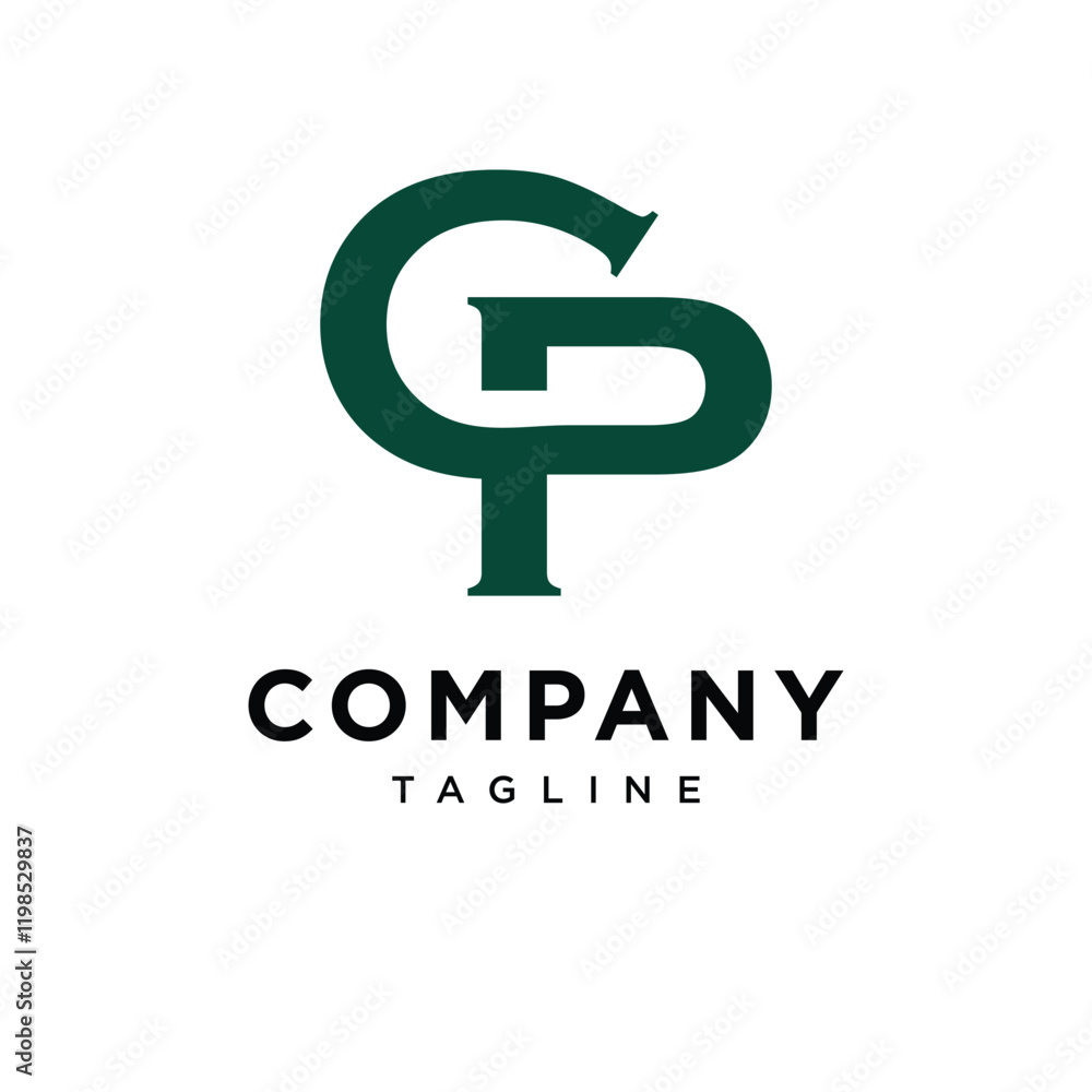 Letter C P Monogram Simple Logo Icon Vector Letter C P Monogram Simple Logo Icon Vector