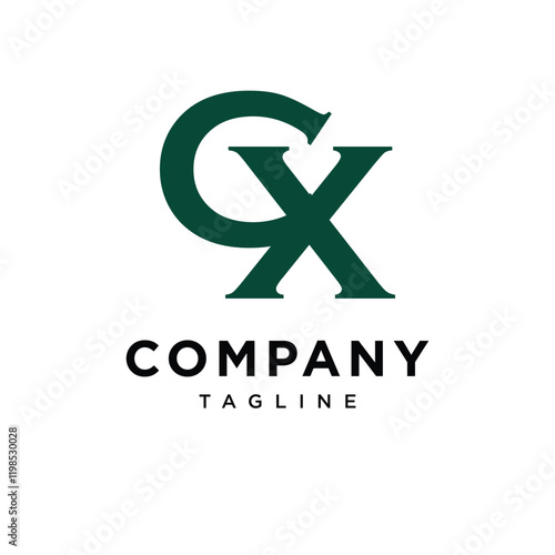 Letter C X Monogram Simple Logo Icon Vector