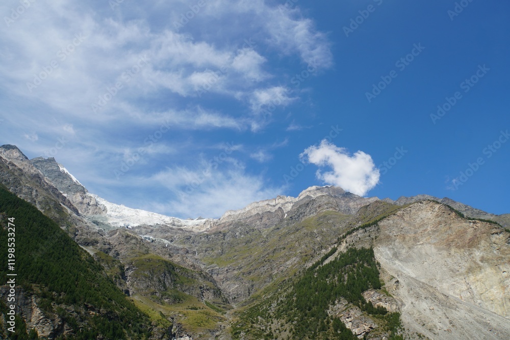 Landscape of Swiss Alps - Randa, Switzerland Landscape of Swiss Alps - Randa, Switzerland