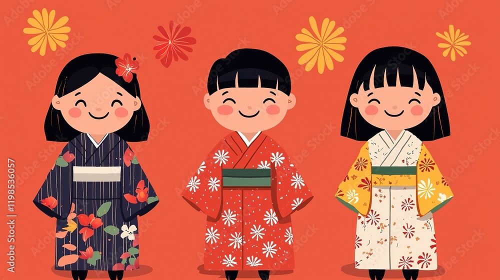 Joyful japanese new year celebration with locals in traditional attire gigapixel quality festive atmosphere Joyful japanese new year celebration with locals in traditional attire gigapixel quality festive atmosphere