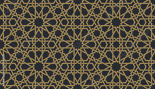 Seamless geometric pattern in authentic arabian style.