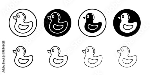 Duck icon Flat art illustration in outline