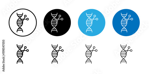 genome editing icon Flat art illustration in outline