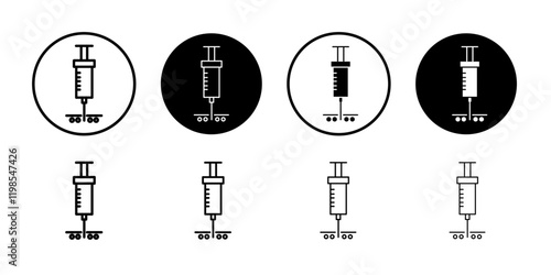 Intradermal injection icon Flat art illustration in outline