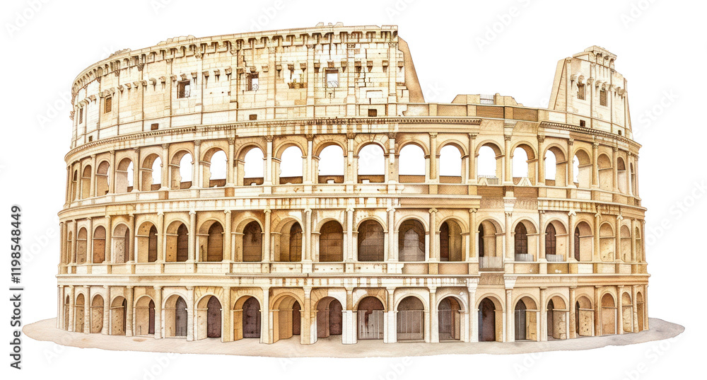 Obraz premium PNG Colosseum colosseum architecture illustration.