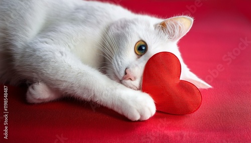 white fluffy cat