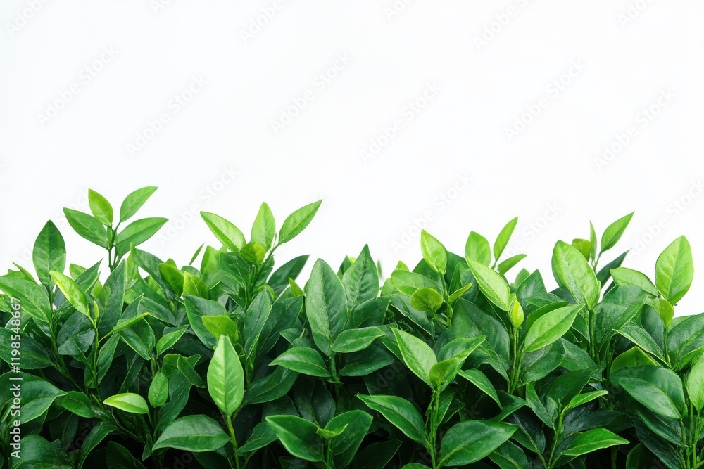 Obraz premium Green bush isolated on white background