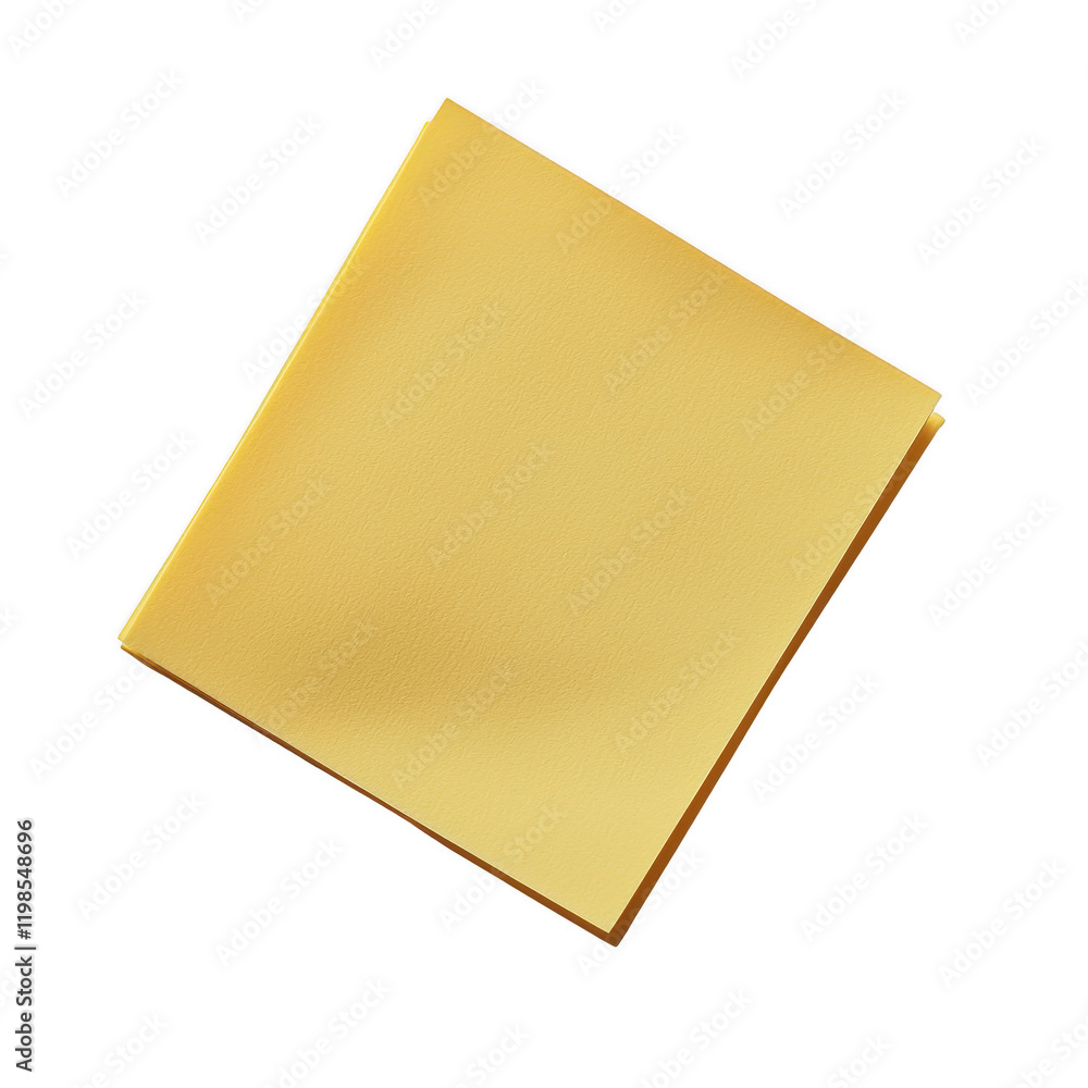 Yellow sticky post it note isolated on transparent background PNG Yellow sticky post it note isolated on transparent background PNG