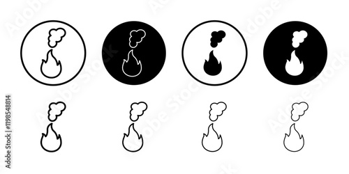 pollution icon Flat art illustration in outline
