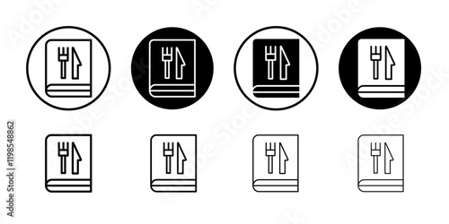 recipe book icon Flat art illustration in outline
