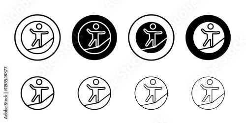 Tightrope walker icon Flat art illustration in outline