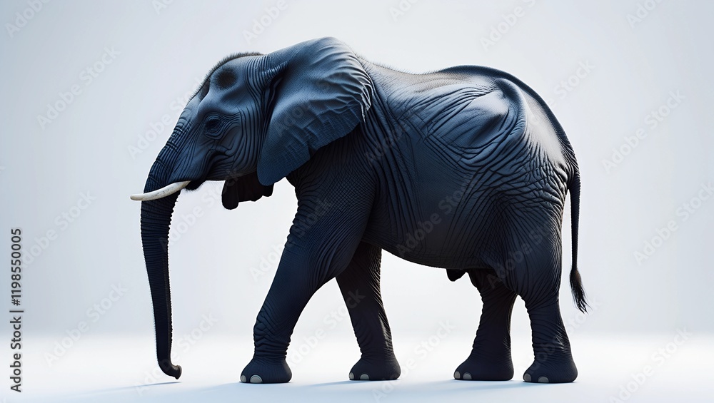 Obraz premium High-Resolution Elephant Image with Isolated Background