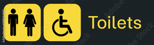 toilets sign design for templates.
