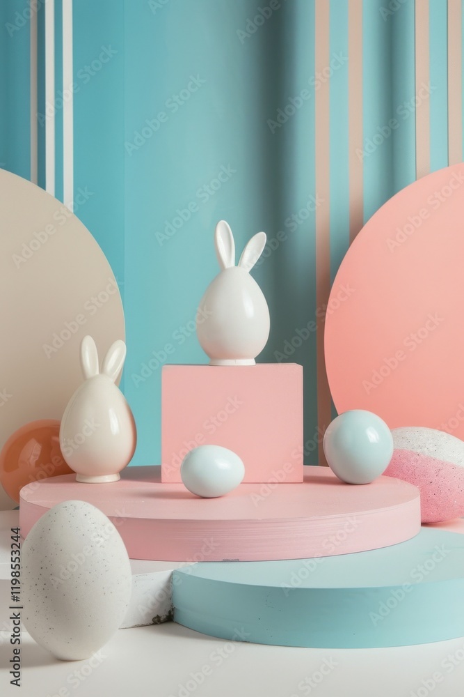 Fototapeta premium photo easter podium banner with empty space