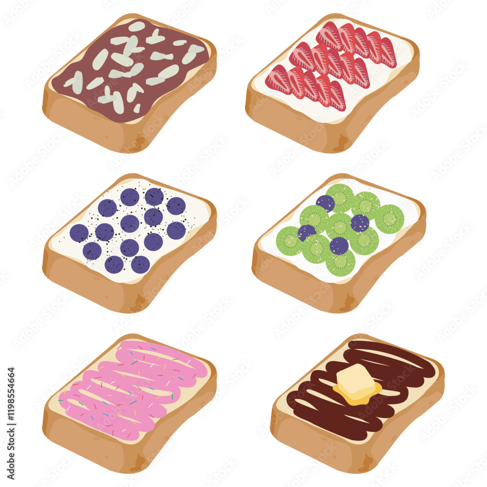 Toast Bread Illustration Toast Bread Illustration