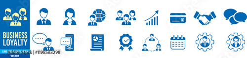 business loyalty icons vector sign