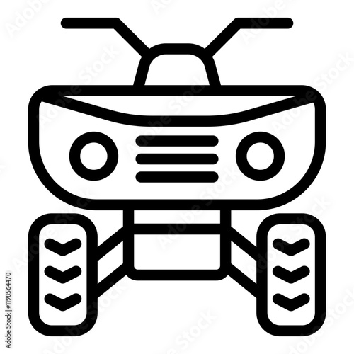 Atv icon. Vector line icon