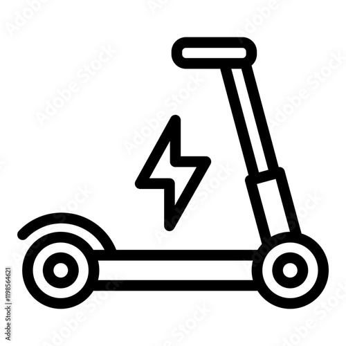 Electric scooter icon. Vector line icon