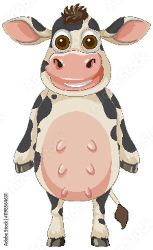 Cute Cartoon Cow Illustration