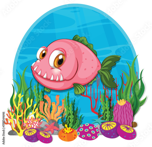 Colorful Sea Creature in Coral Reef