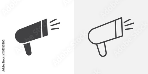 Barcode scanner icons. flat and line style set