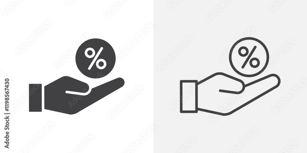 Interest icons. flat and line style set Interest icons. flat and line style set