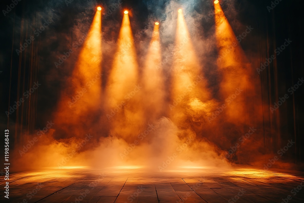 Fototapeta premium Smoky Stage Lighting
