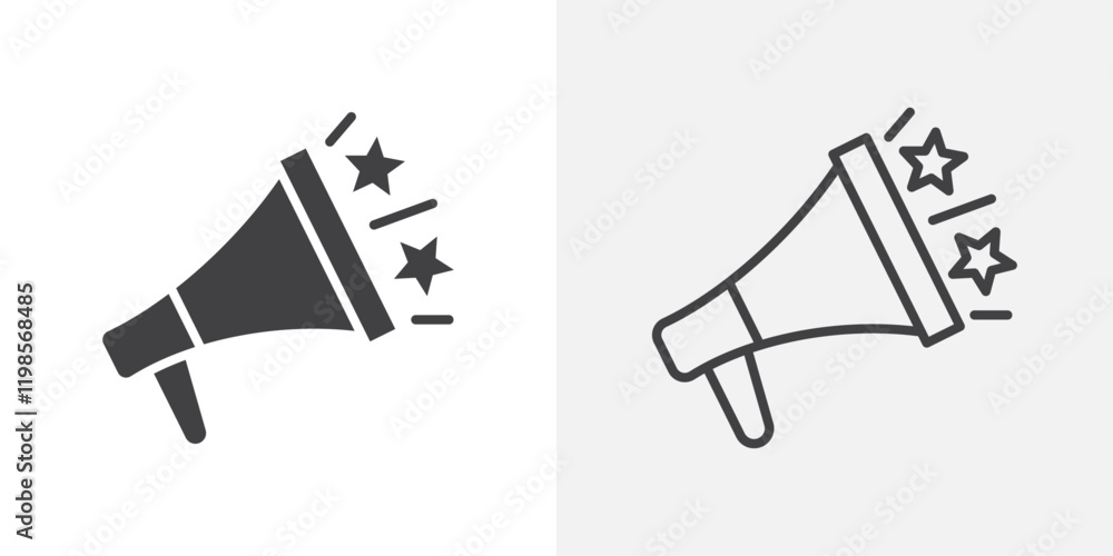 Promotion icons. flat and line style set Promotion icons. flat and line style set