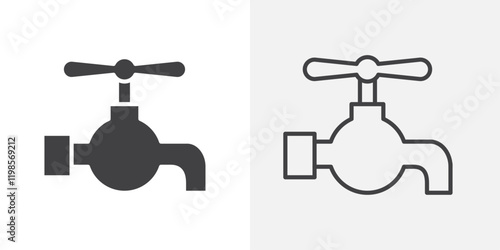 Tap icons. flat and line style set