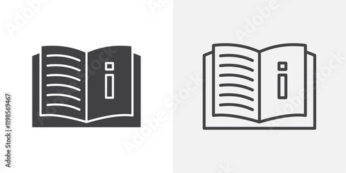 User guide icons. flat and line style set