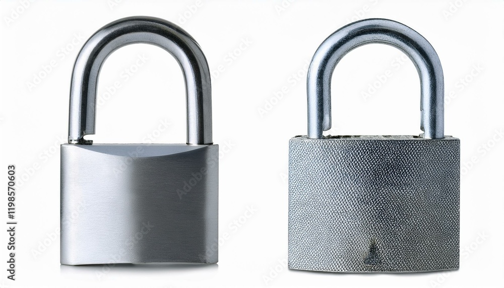 Steel Padlock Collection: Closed and Open Designs Steel Padlock Collection: Closed and Open Designs