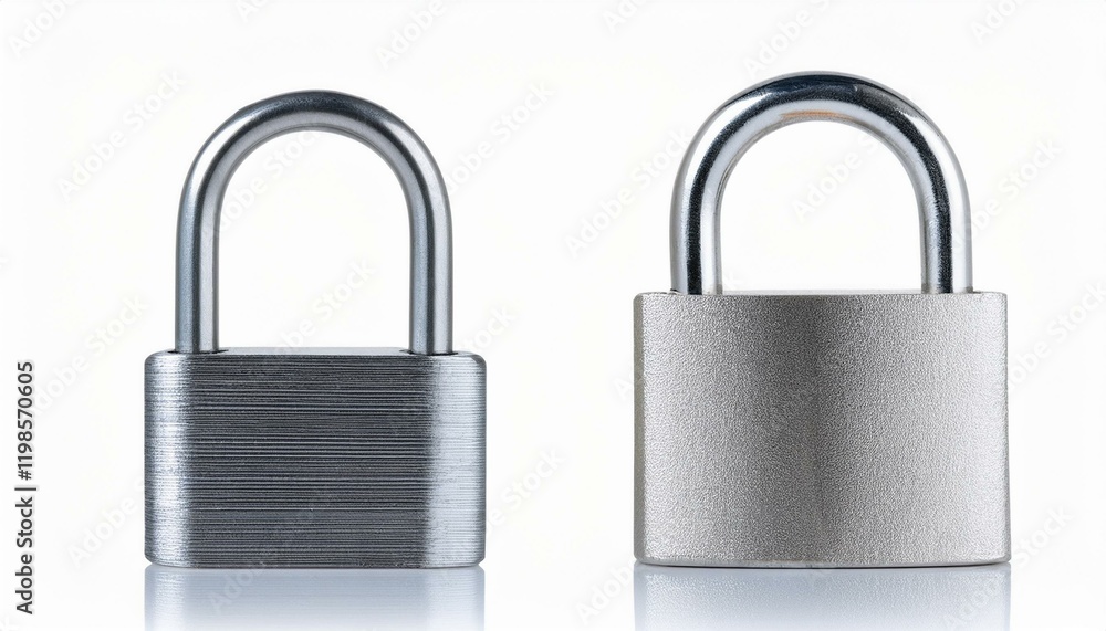 Steel Padlock Collection: Closed and Open Designs Steel Padlock Collection: Closed and Open Designs
