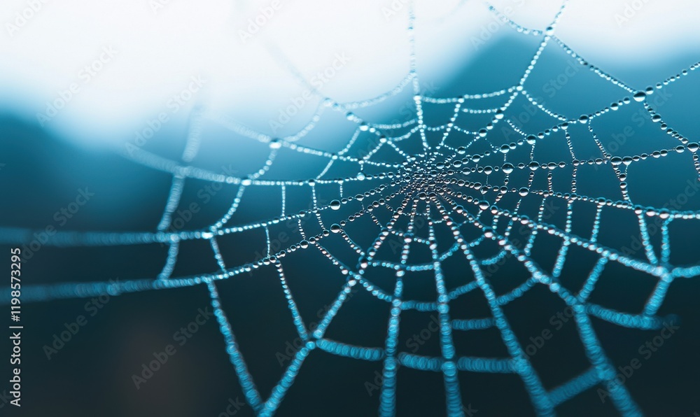 Captivating spider web glimmering with dew drops natural setting macro photography calm atmosphere close-up perspective Captivating spider web glimmering with dew drops natural setting macro photography calm atmosphere close-up perspective