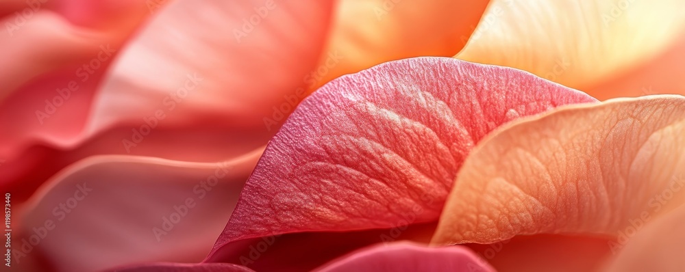 Delicate Flower Petals Macro Digital Concept, Generative AI